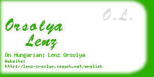 orsolya lenz business card